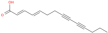 E,e 2,4 tetradecadien 8,10 diynoic acid   